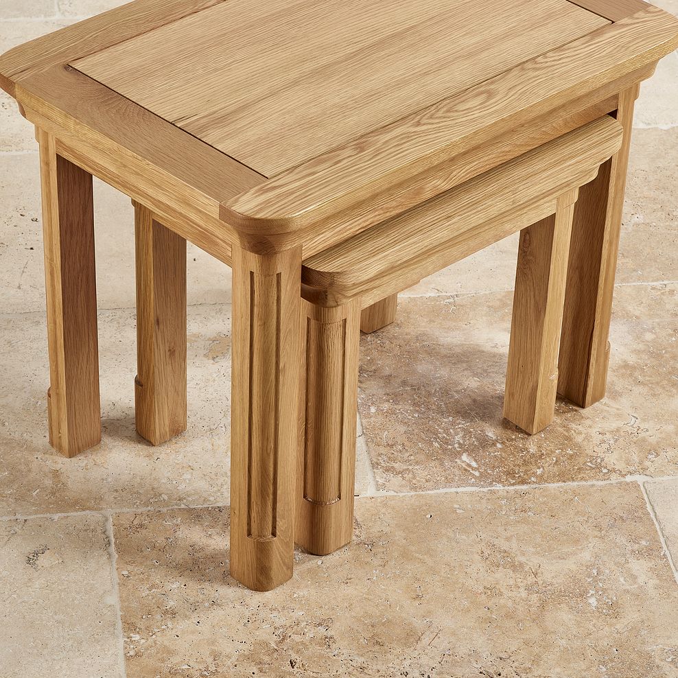 Canterbury Natural Solid Oak Nest of Tables 6