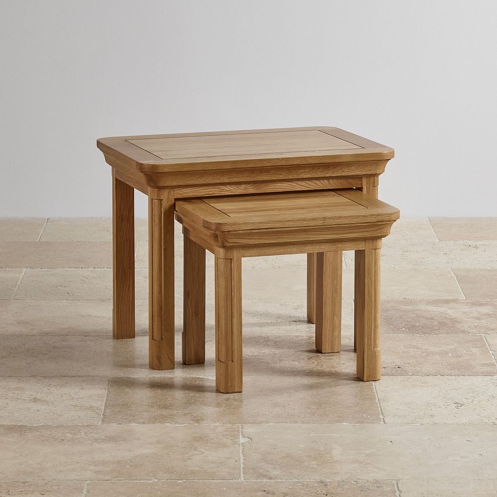Canterbury Natural Solid Oak Nest of Tables 2