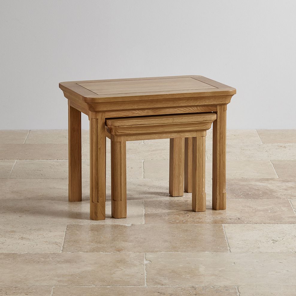 Canterbury Natural Solid Oak Nest of Tables 4