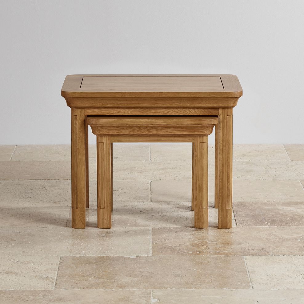 Canterbury Natural Solid Oak Nest of Tables 5
