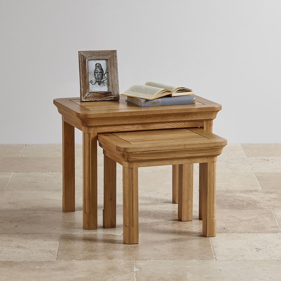 Canterbury Natural Solid Oak Nest of Tables 3