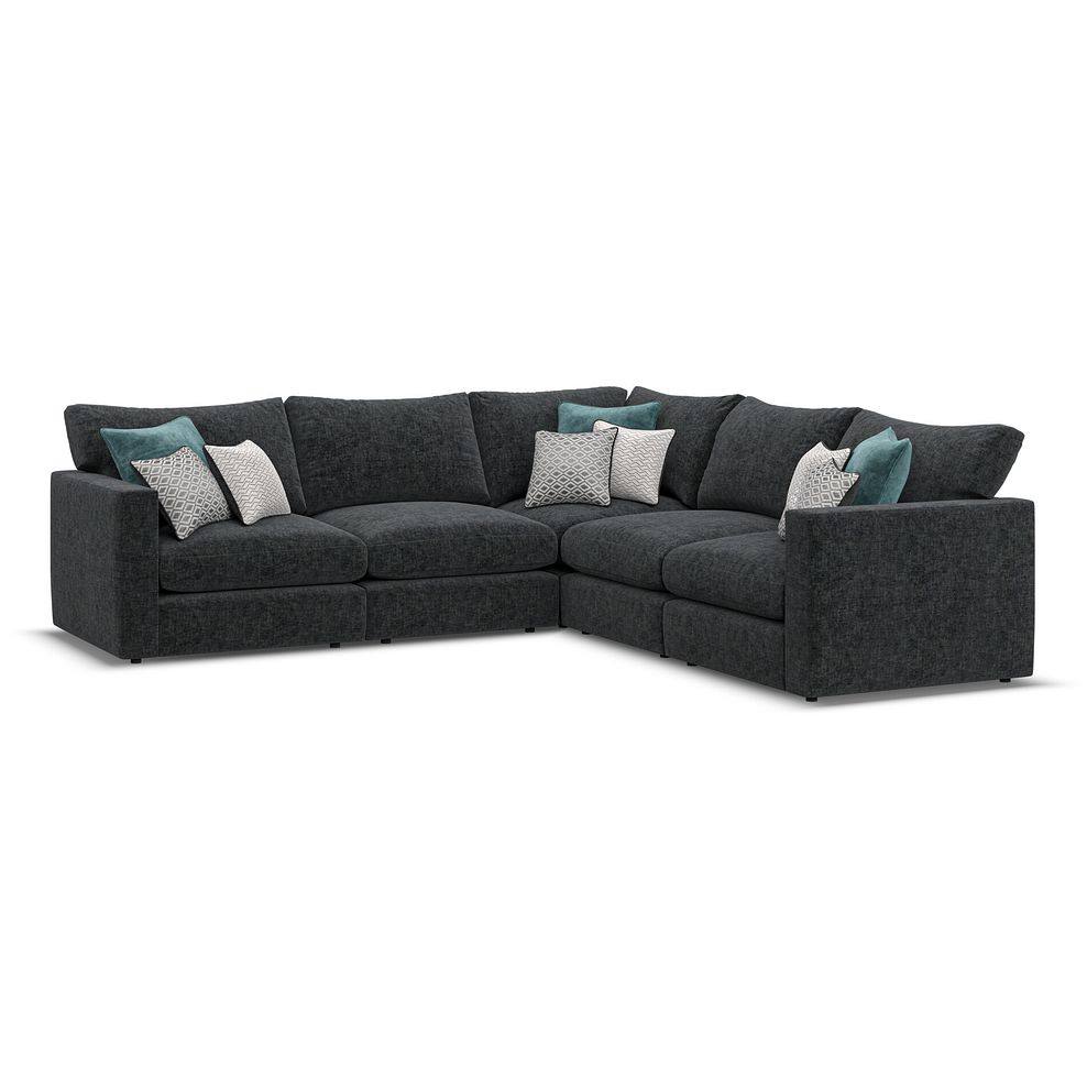 Malvern 5 Seat Modular Corner Sofa in Charcoal fabric - Group 3  1
