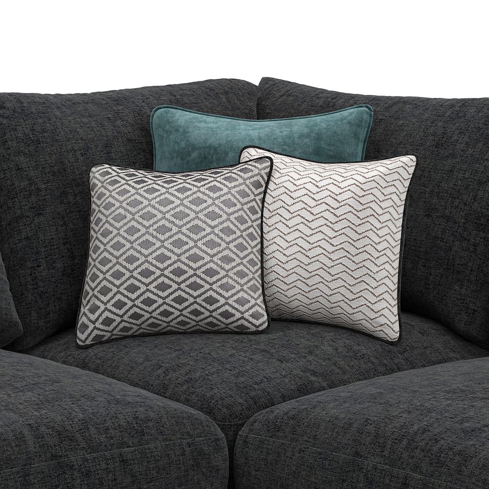 Malvern 5 Seat Modular Corner Sofa in Charcoal fabric - Group 3  7