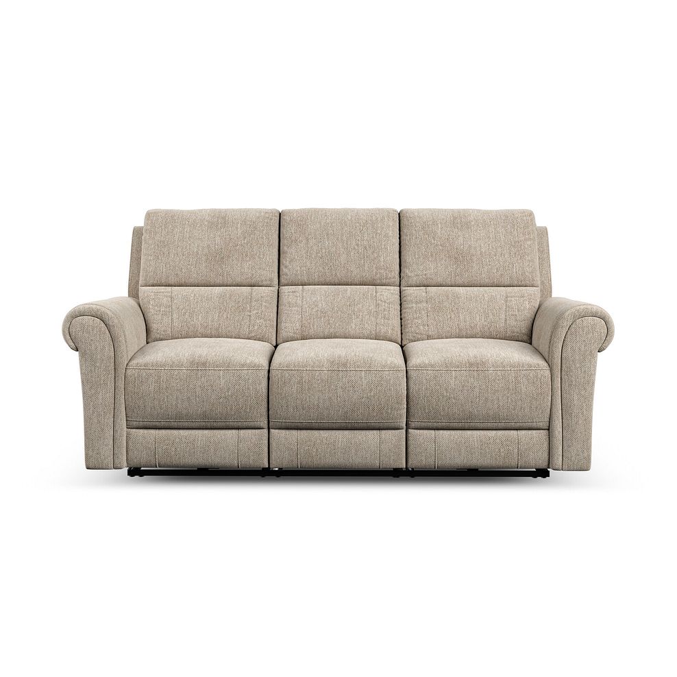 Colorado 3 Seater Electric Recliner in Jetta Beige Fabric 5