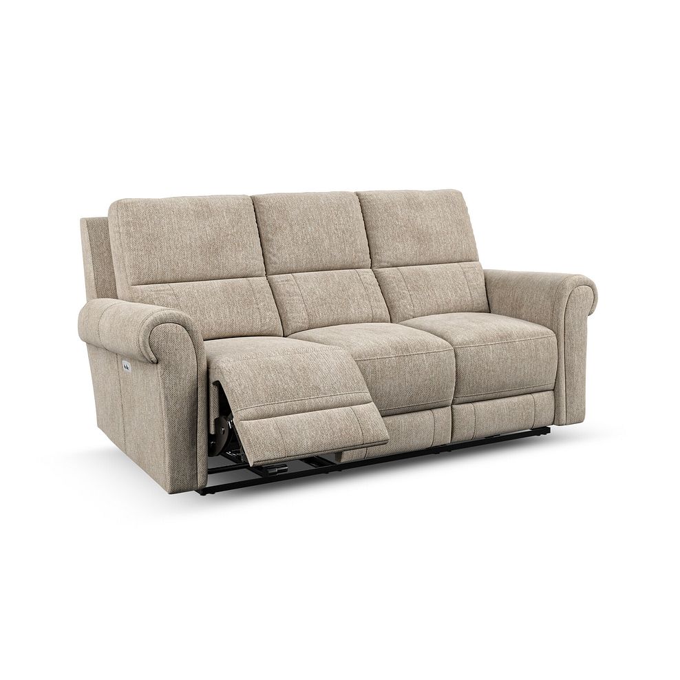 Colorado 3 Seater Electric Recliner in Jetta Beige Fabric 2