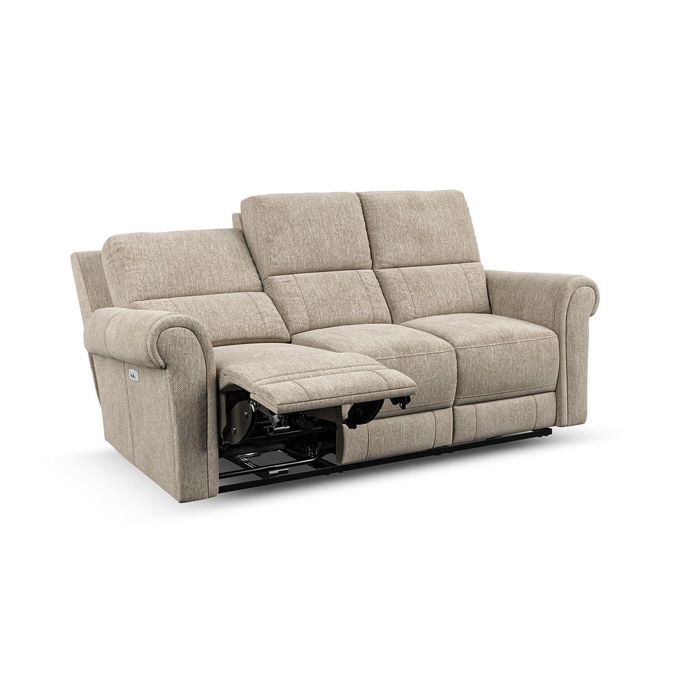 Colorado 3 Seater Electric Recliner in Jetta Beige Fabric 3