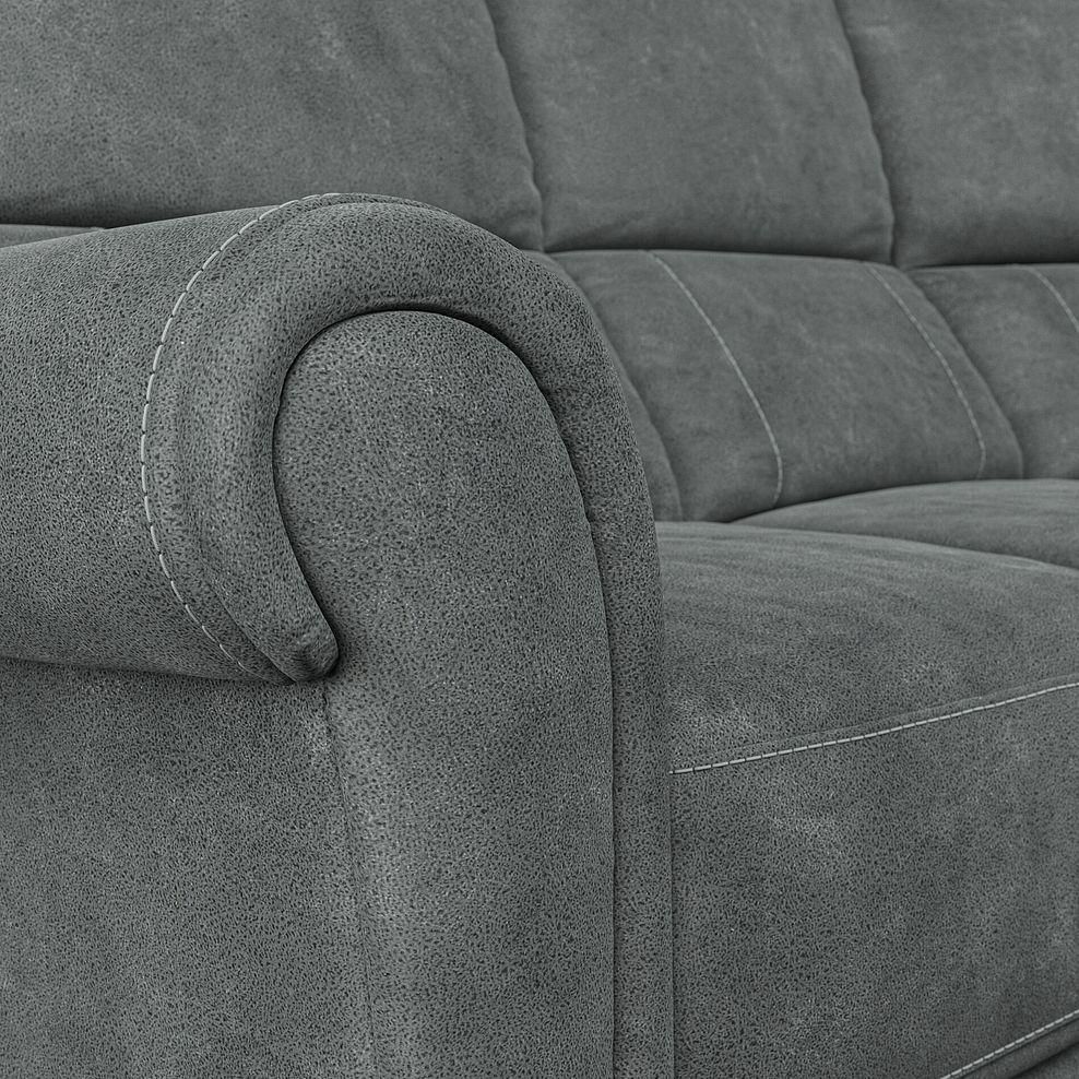 Colorado 3 Seater Electric Recliner in Miller Grey Fabric 9