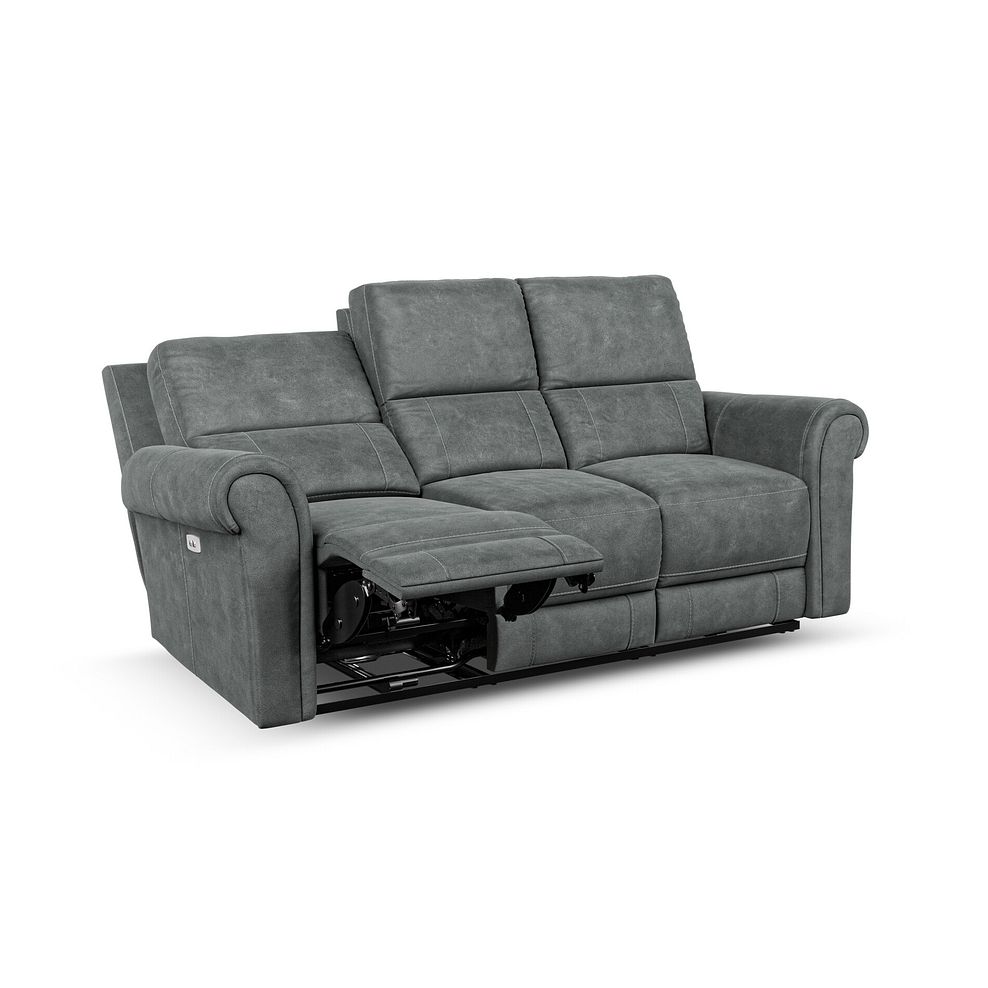 Colorado 3 Seater Electric Recliner in Miller Grey Fabric 3