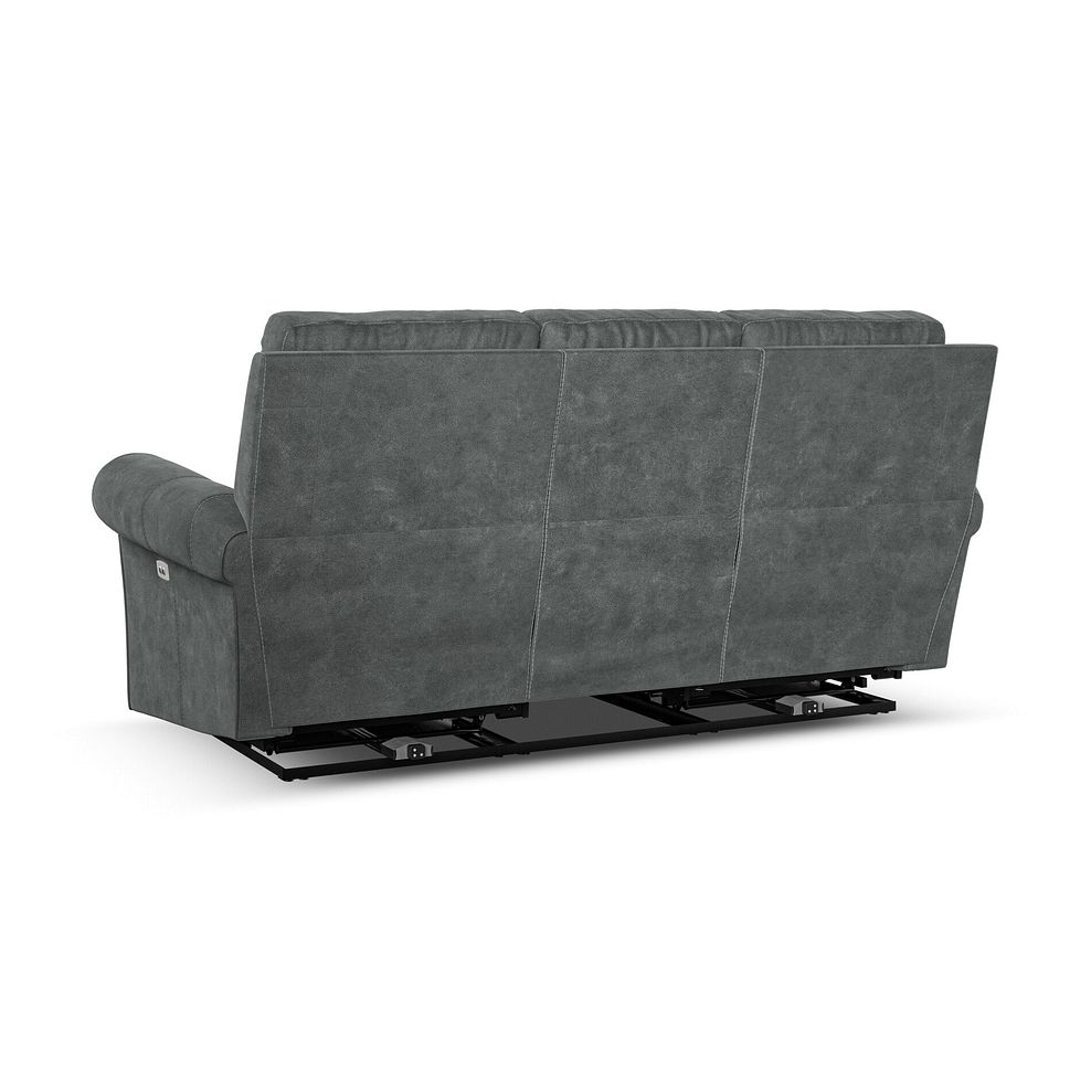 Colorado 3 Seater Electric Recliner in Miller Grey Fabric 8