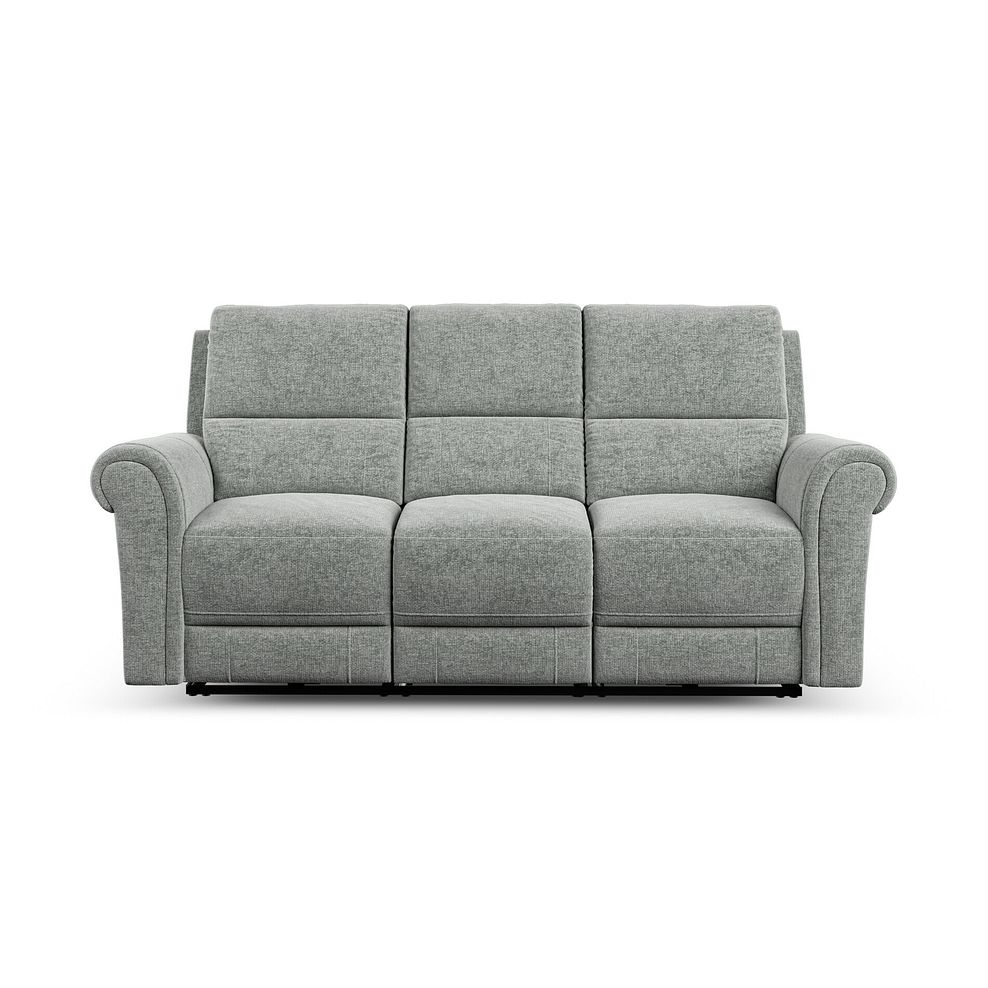 Colorado 3 Seater Electric Recliner in Hopsack Platinum Fabric 5