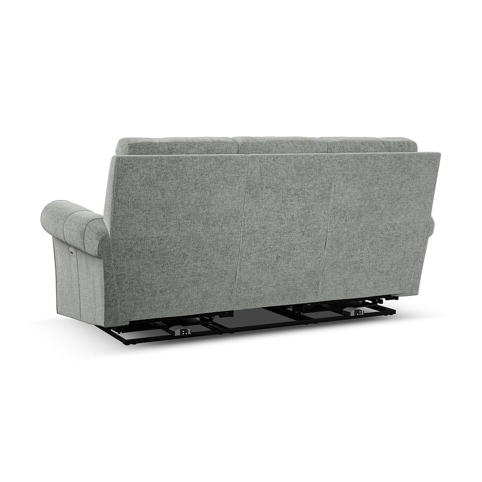 Colorado 3 Seater Electric Recliner in Hopsack Platinum Fabric 6