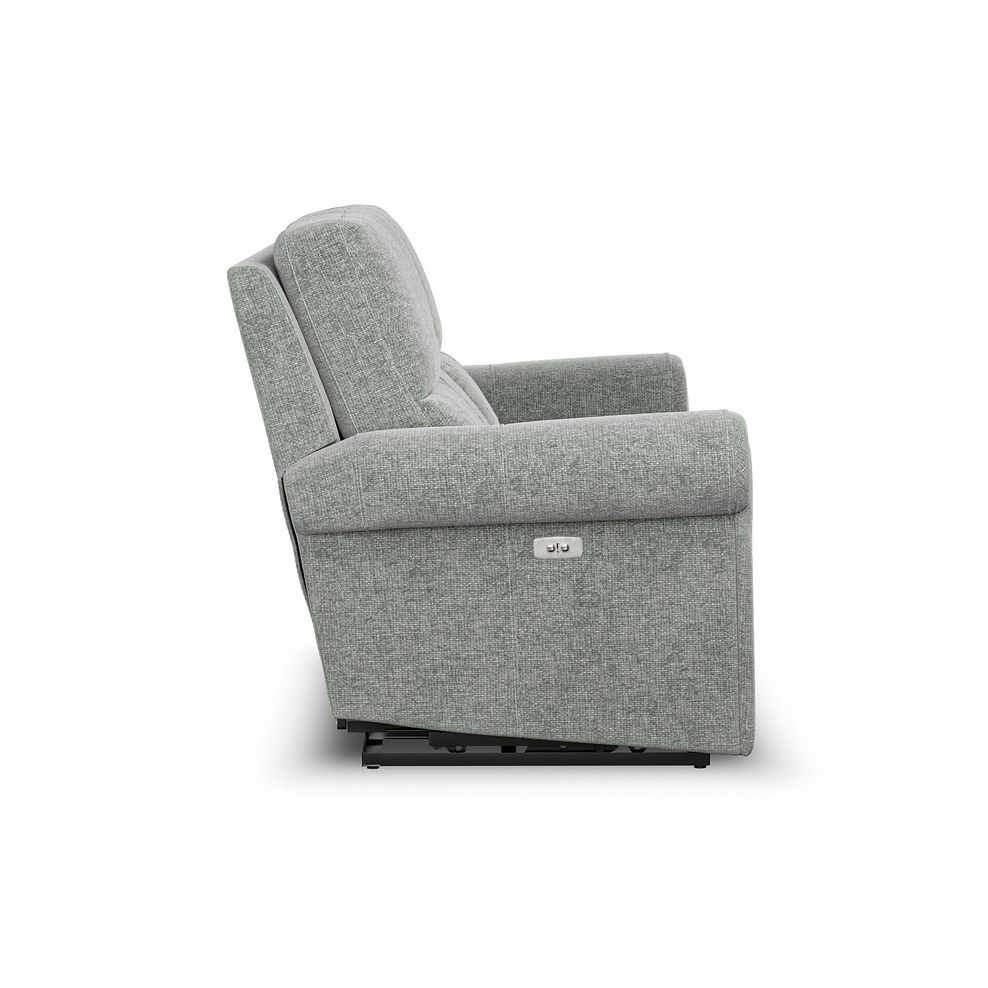Colorado 3 Seater Electric Recliner in Hopsack Platinum Fabric 7