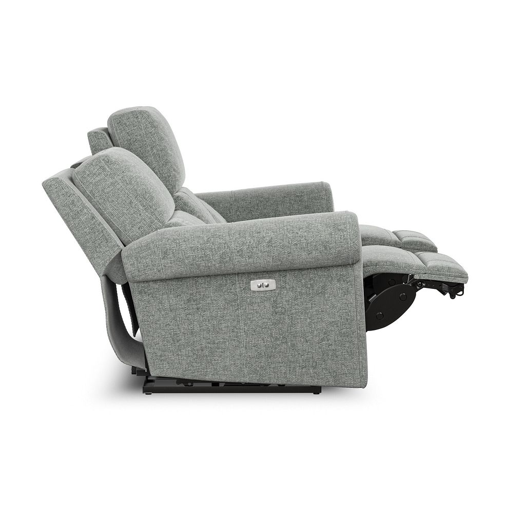Colorado 3 Seater Electric Recliner in Hopsack Platinum Fabric 8