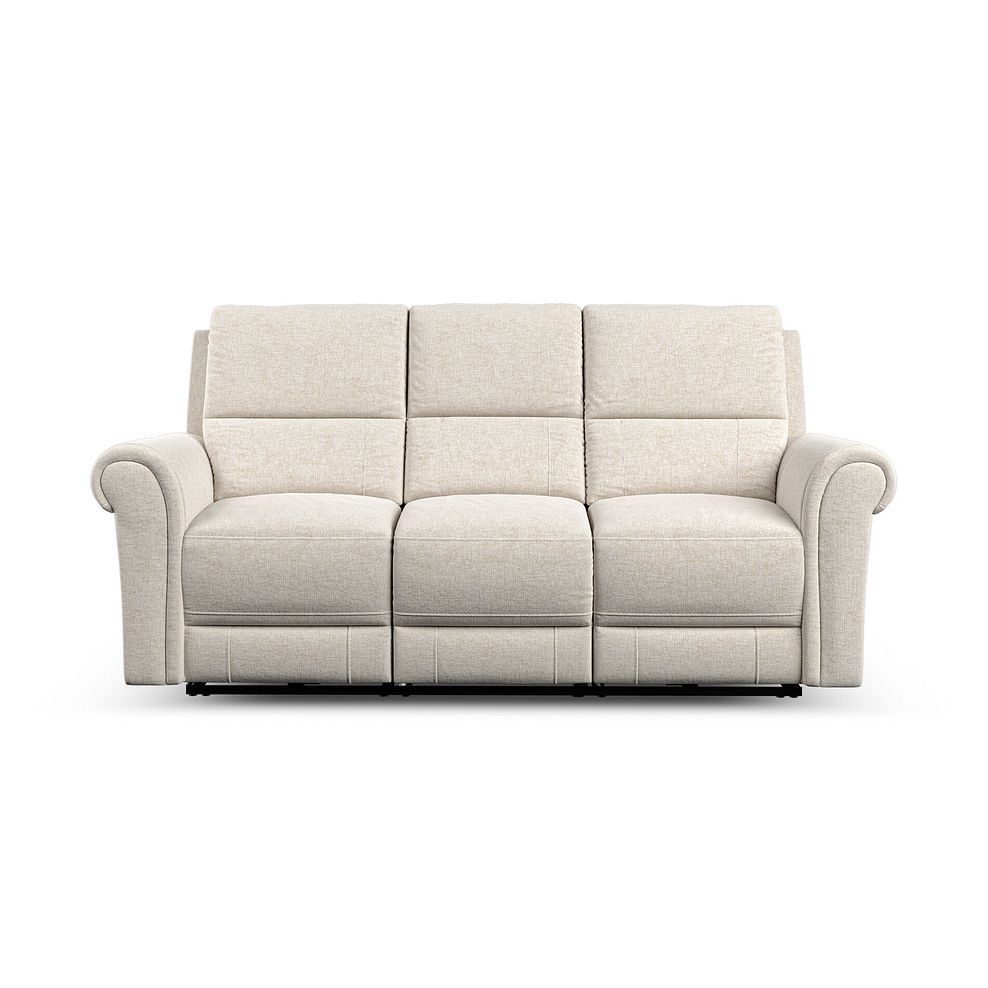 Colorado 3 Seater Electric Recliner in Hopsack Natural Fabric 5