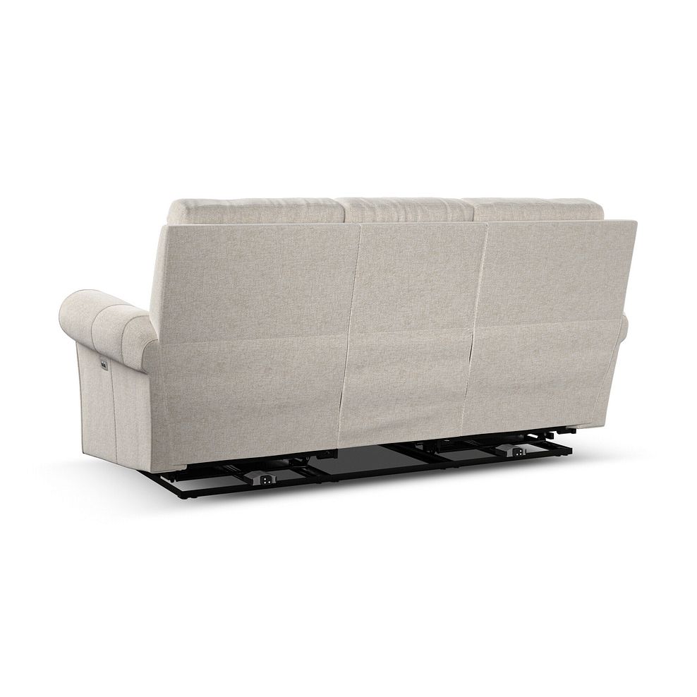 Colorado 3 Seater Electric Recliner in Hopsack Natural Fabric 6