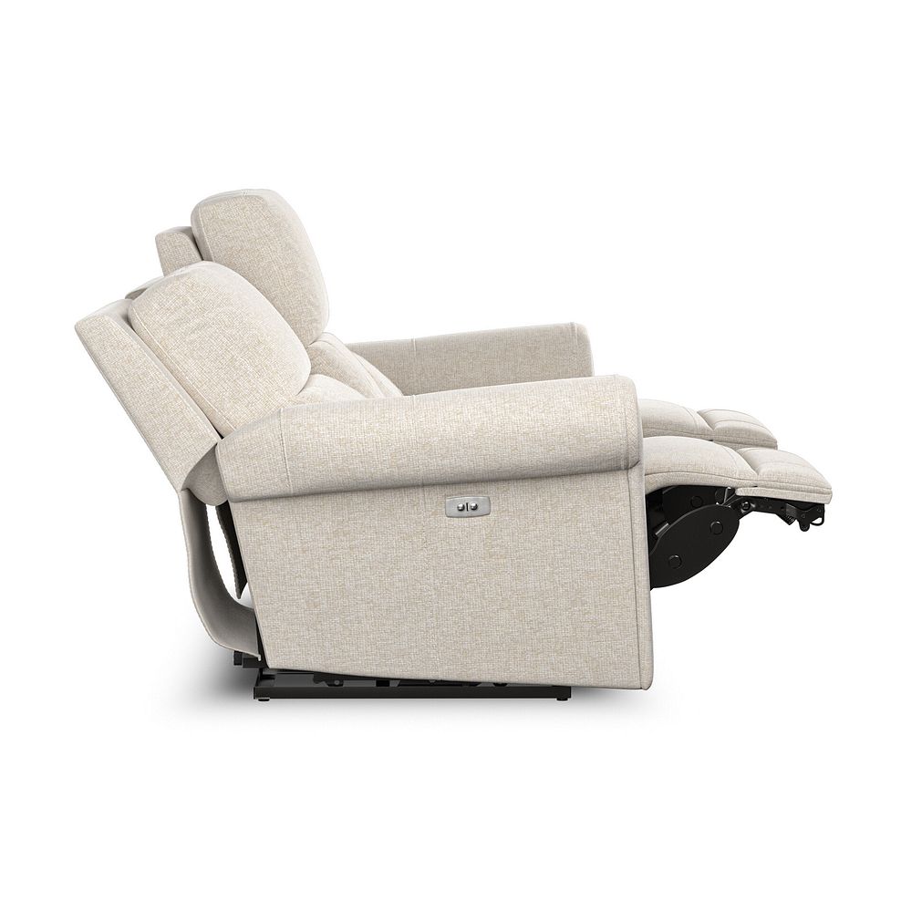 Colorado 3 Seater Electric Recliner in Hopsack Natural Fabric 8