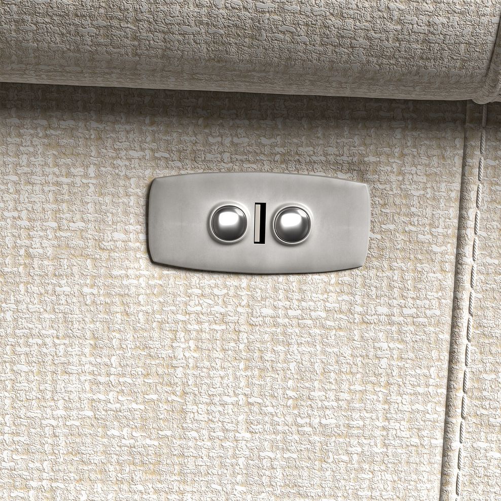 Colorado 3 Seater Electric Recliner in Hopsack Natural Fabric 11