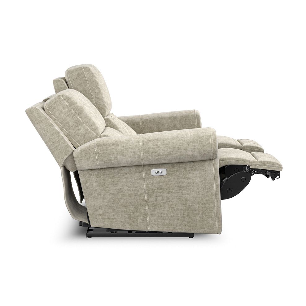 Colorado 3 Seater Electric Recliner in Plush Beige Fabric 7