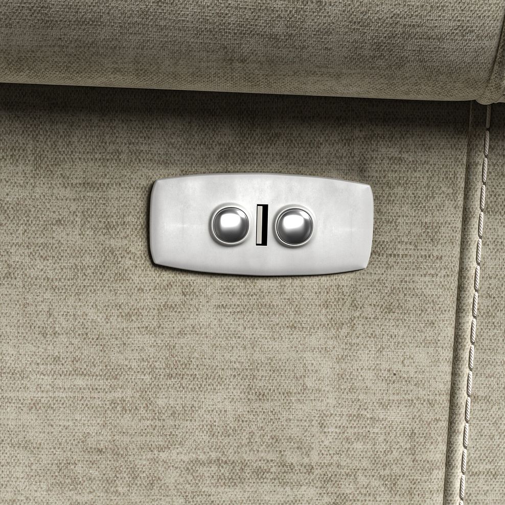 Colorado 3 Seater Electric Recliner in Plush Beige Fabric 12