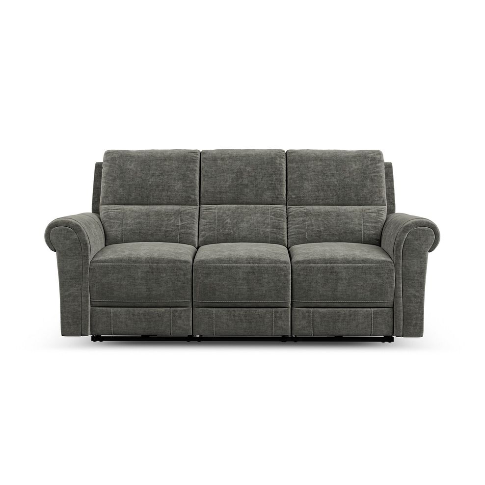 Colorado 3 Seater Electric Recliner in Plush Charcoal Fabric 5