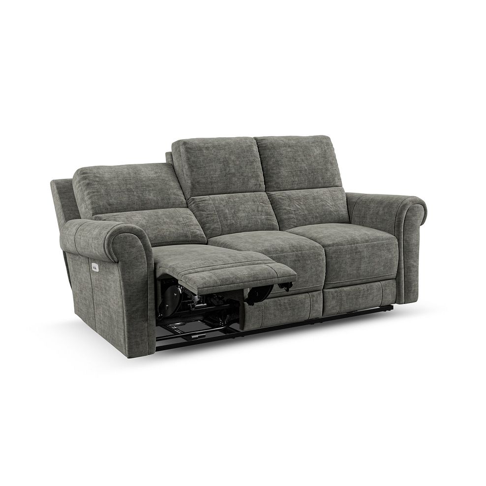 Colorado 3 Seater Electric Recliner in Plush Charcoal Fabric 3