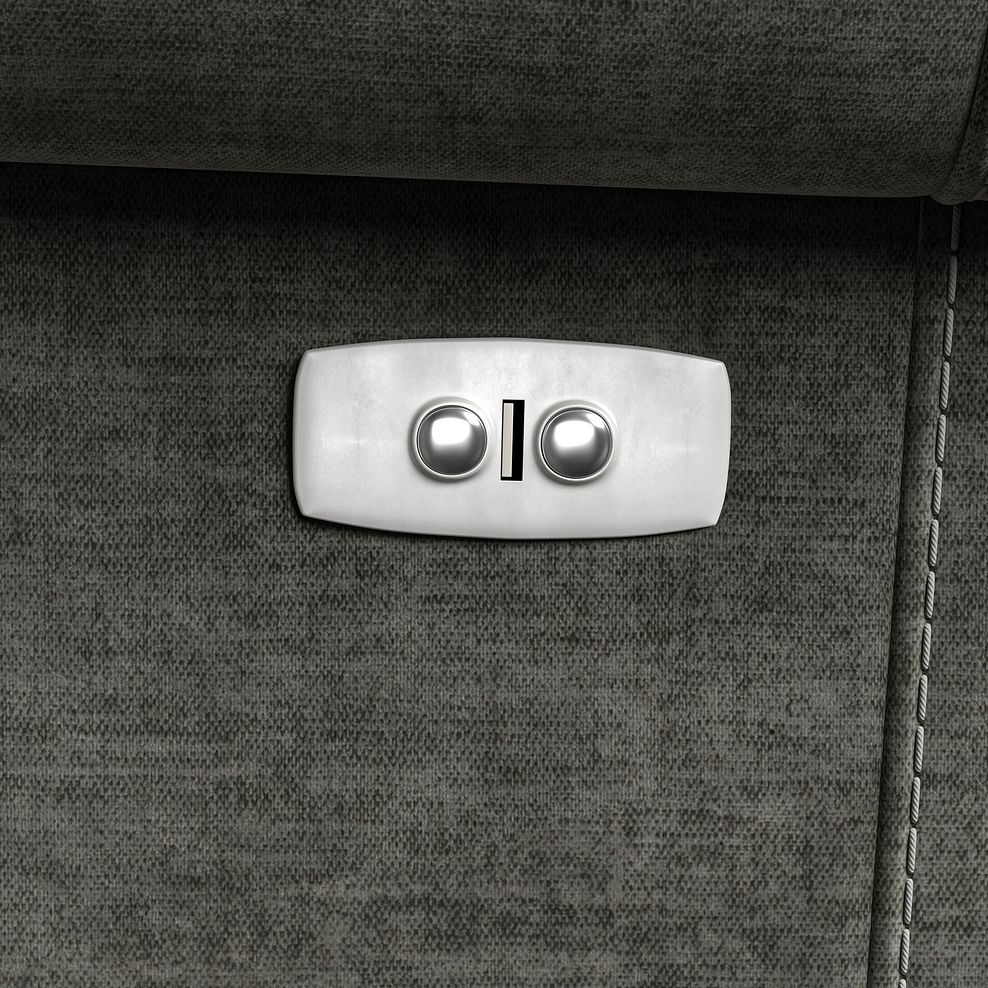 Colorado 3 Seater Electric Recliner in Plush Charcoal Fabric 12