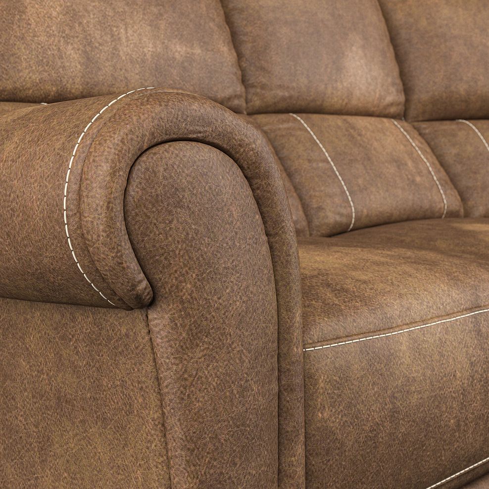 Colorado 3 Seater Electric Recliner in Ranch Brown Fabric 10