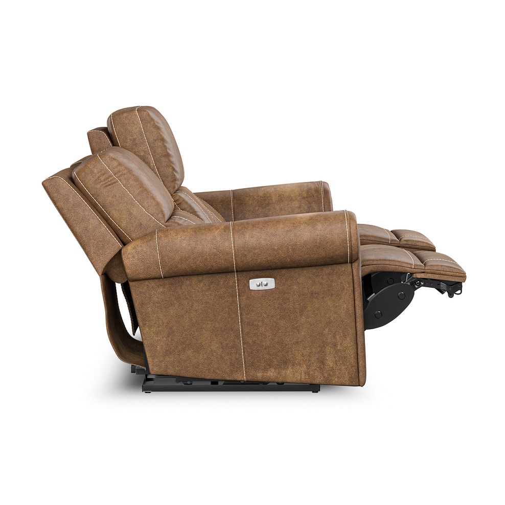 Colorado 3 Seater Electric Recliner in Ranch Brown Fabric 9