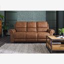 Colorado 3 Seater Electric Recliner in Ranch Brown Fabric