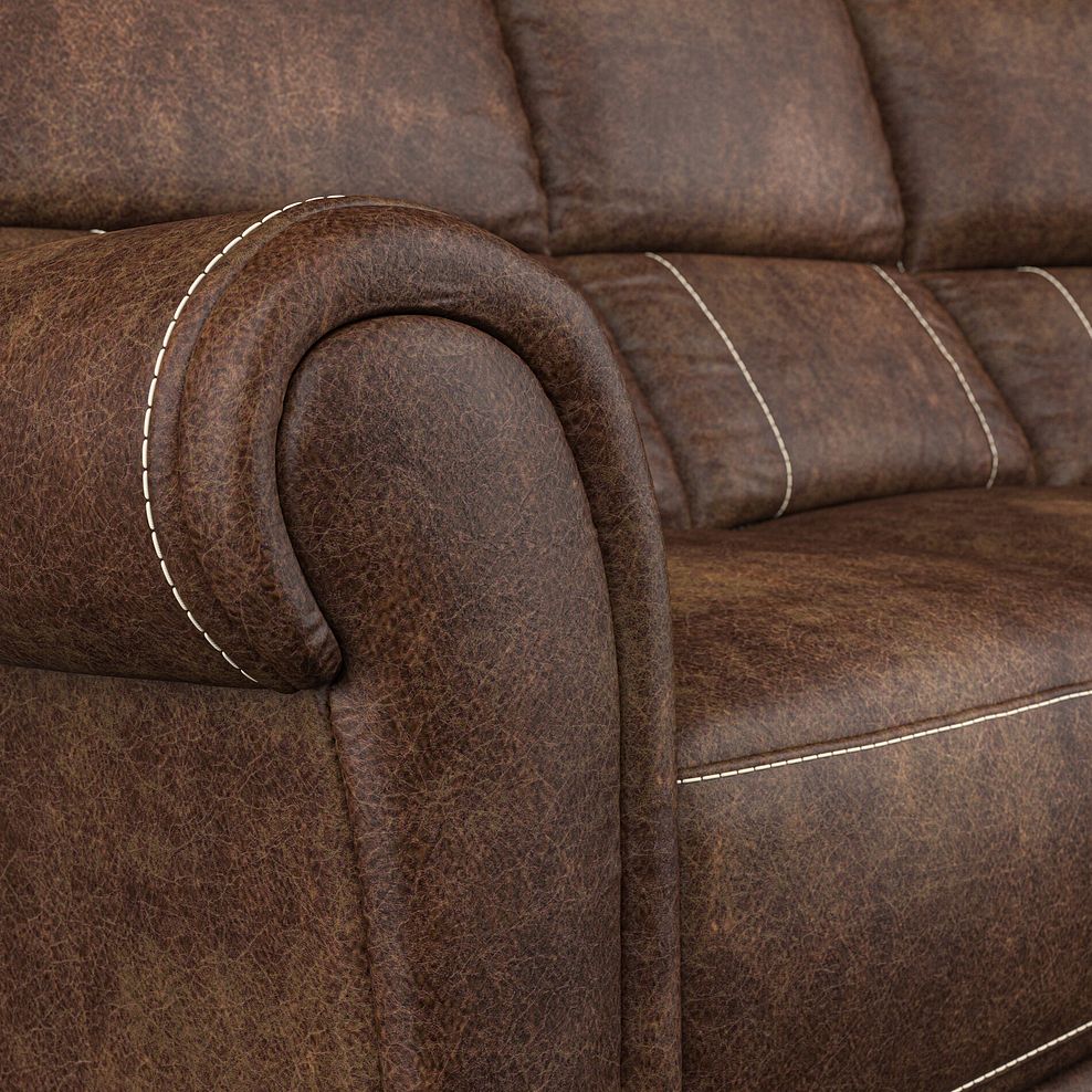 Colorado 3 Seater Electric Recliner in Ranch Dark Brown Fabric 9