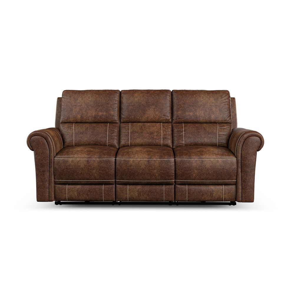 Colorado 3 Seater Electric Recliner in Ranch Dark Brown Fabric 5