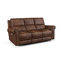 Colorado 3 Seater Electric Recliner in Ranch Dark Brown Fabric