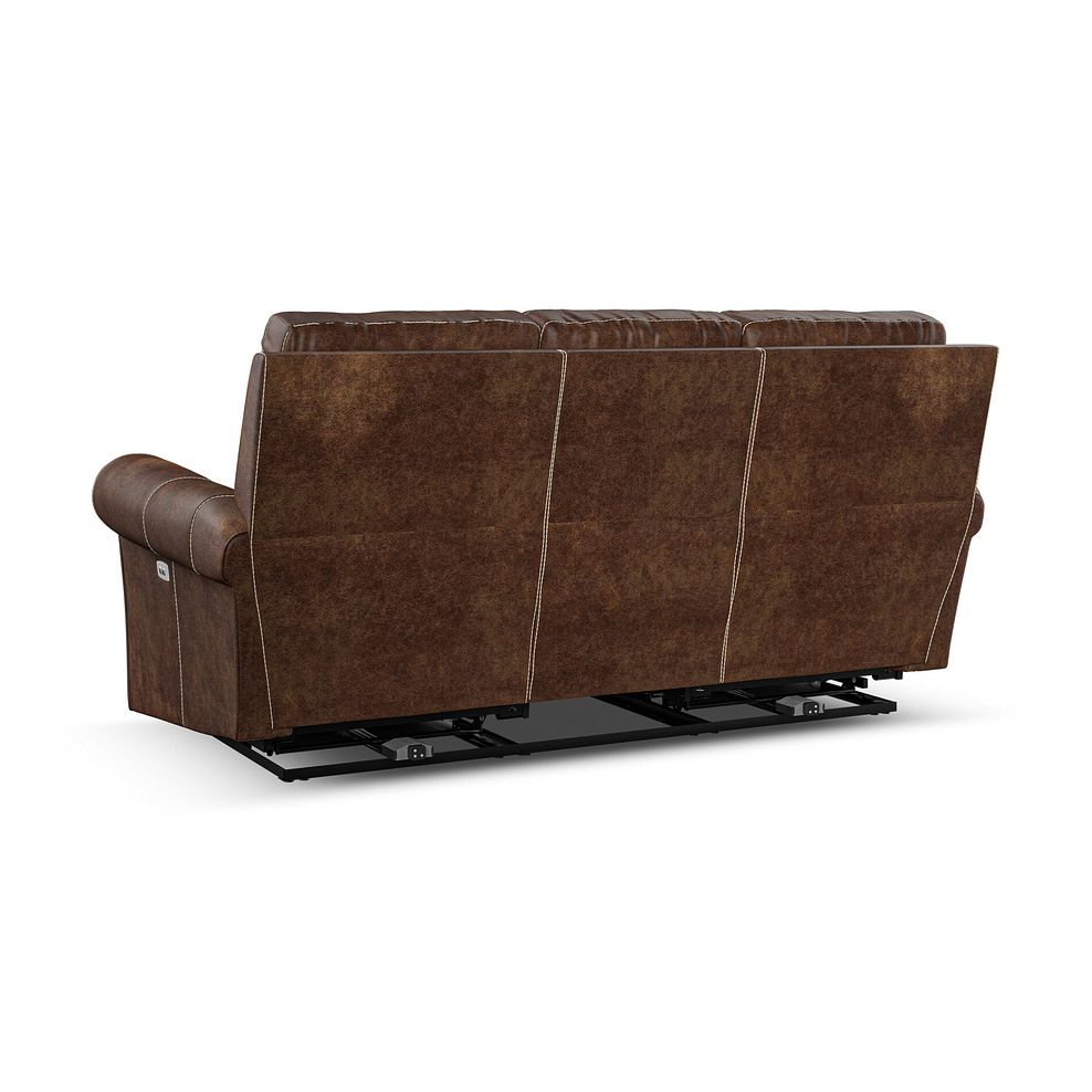 Colorado 3 Seater Electric Recliner in Ranch Dark Brown Fabric 6