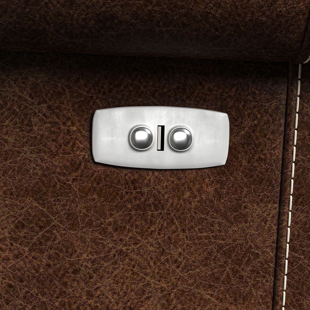 Colorado 3 Seater Electric Recliner in Ranch Dark Brown Fabric 12