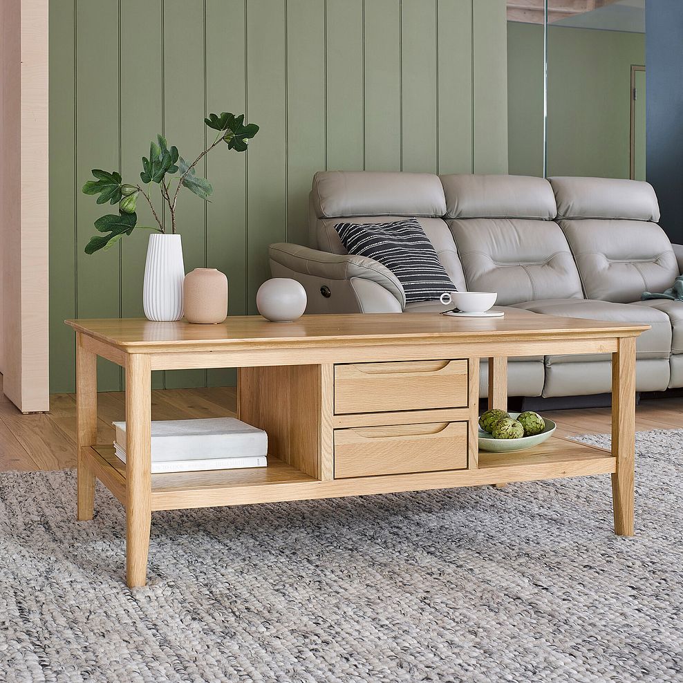 Copenhagen Natural Solid Oak Coffee Table 2