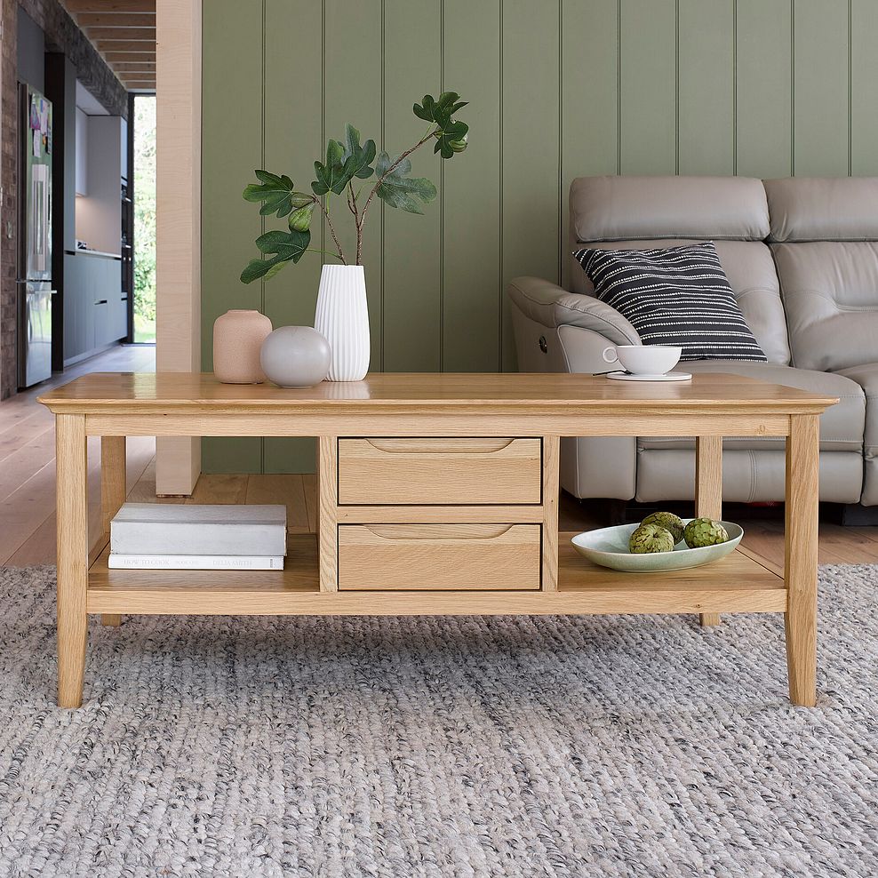 Copenhagen Natural Solid Oak Coffee Table 1