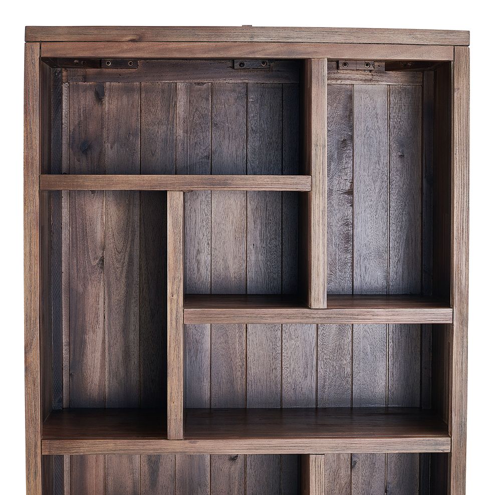 Detroit Solid Hardwood and Metal Tall Bookcase 6