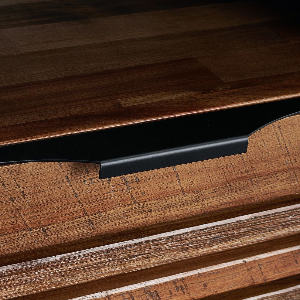 Detroit Solid Hardwood and Metal Tall Bookcase 7