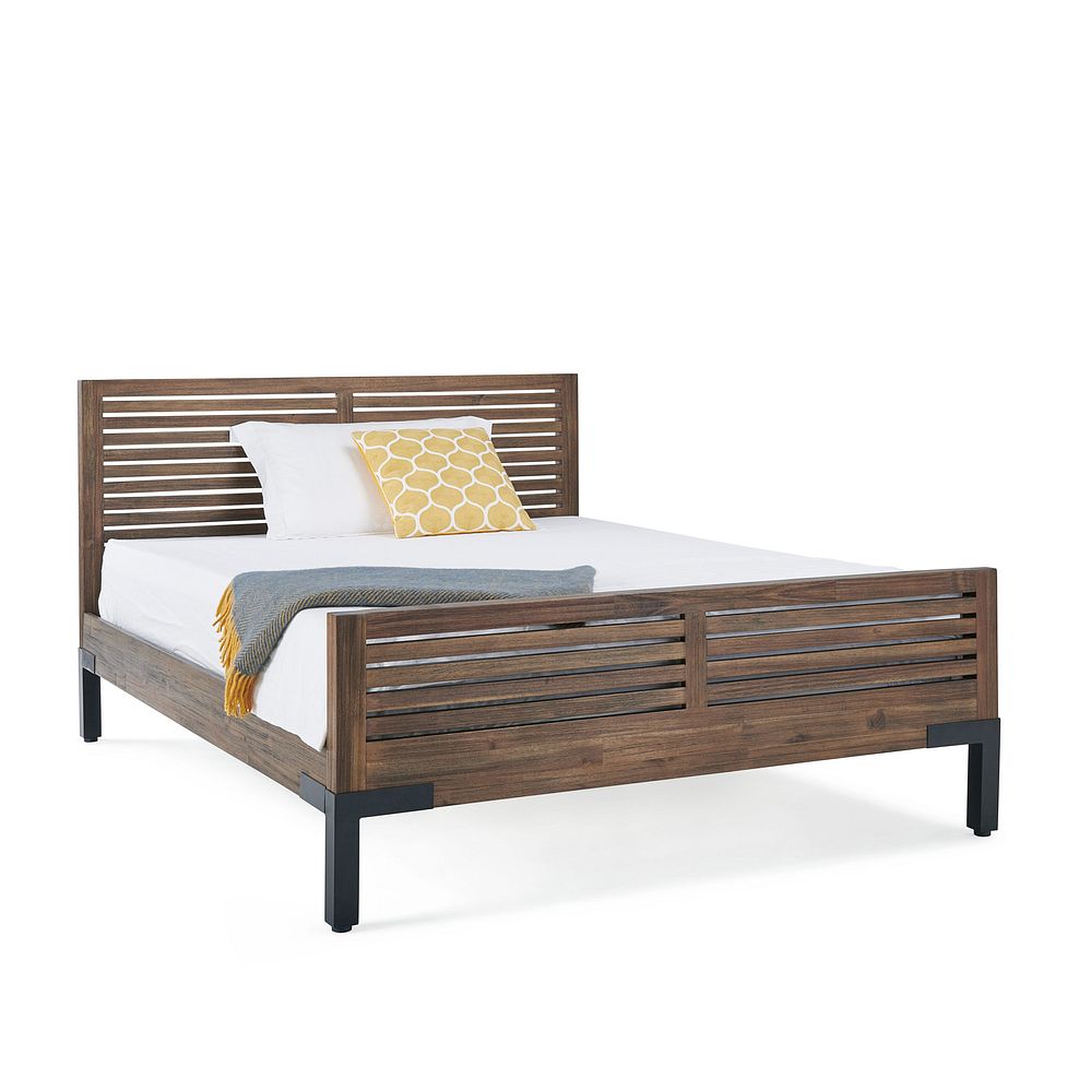 Detroit  Solid Hardwood and Metal King-Size Bed 3