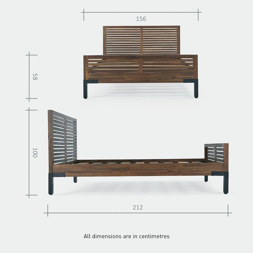 Detroit  Solid Hardwood and Metal King-Size Bed 8