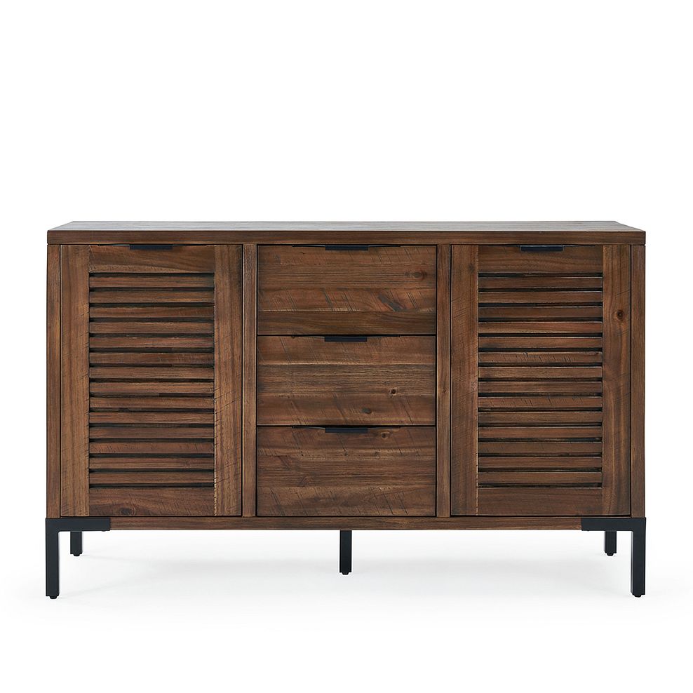 Detroit Solid Hardwood and Metal Large Sideboard 2
