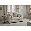 Dewsbury Loveseat in Milo Cream Fabric with Natural Scatter Cushions