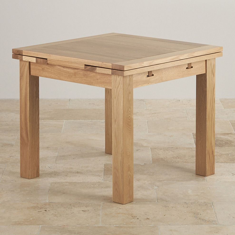 Dorset 3ft x 3ft Natural Oak Extending Dining Table 2
