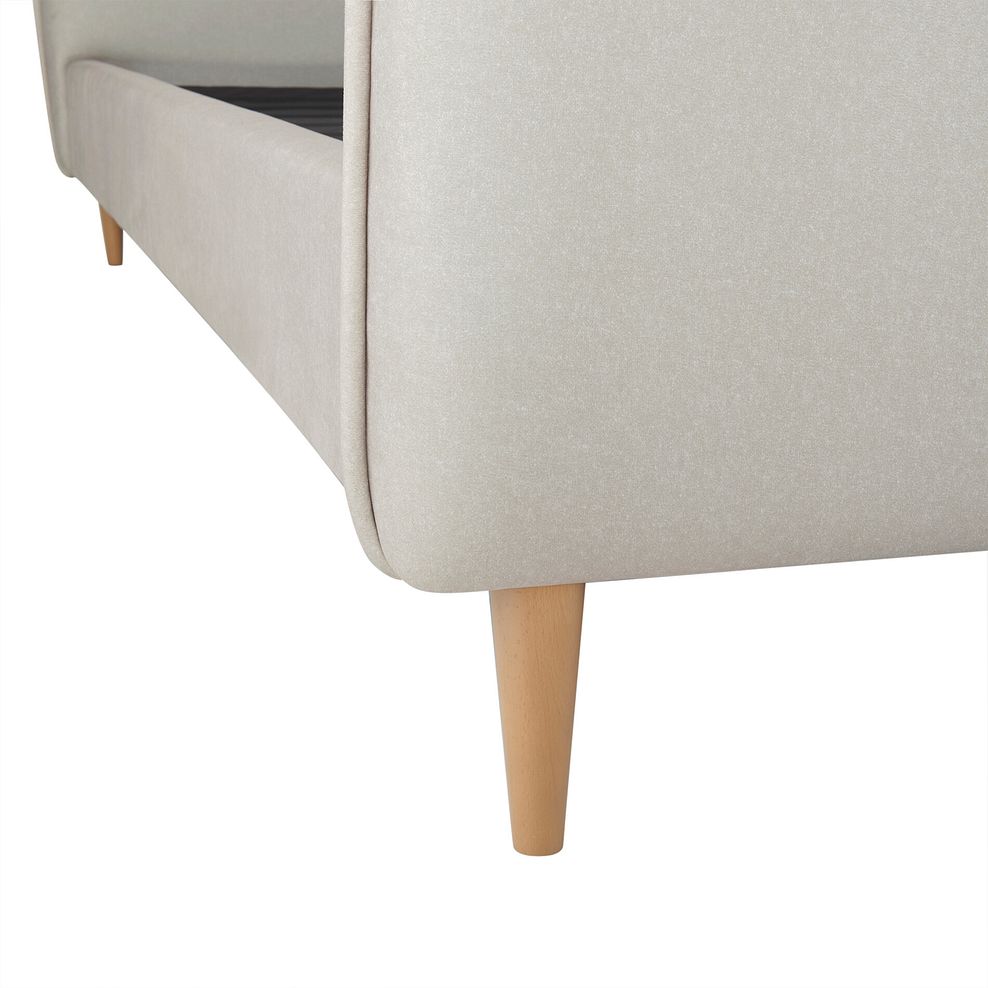 Durham Double Bed in Smooth Stone Fabric 8