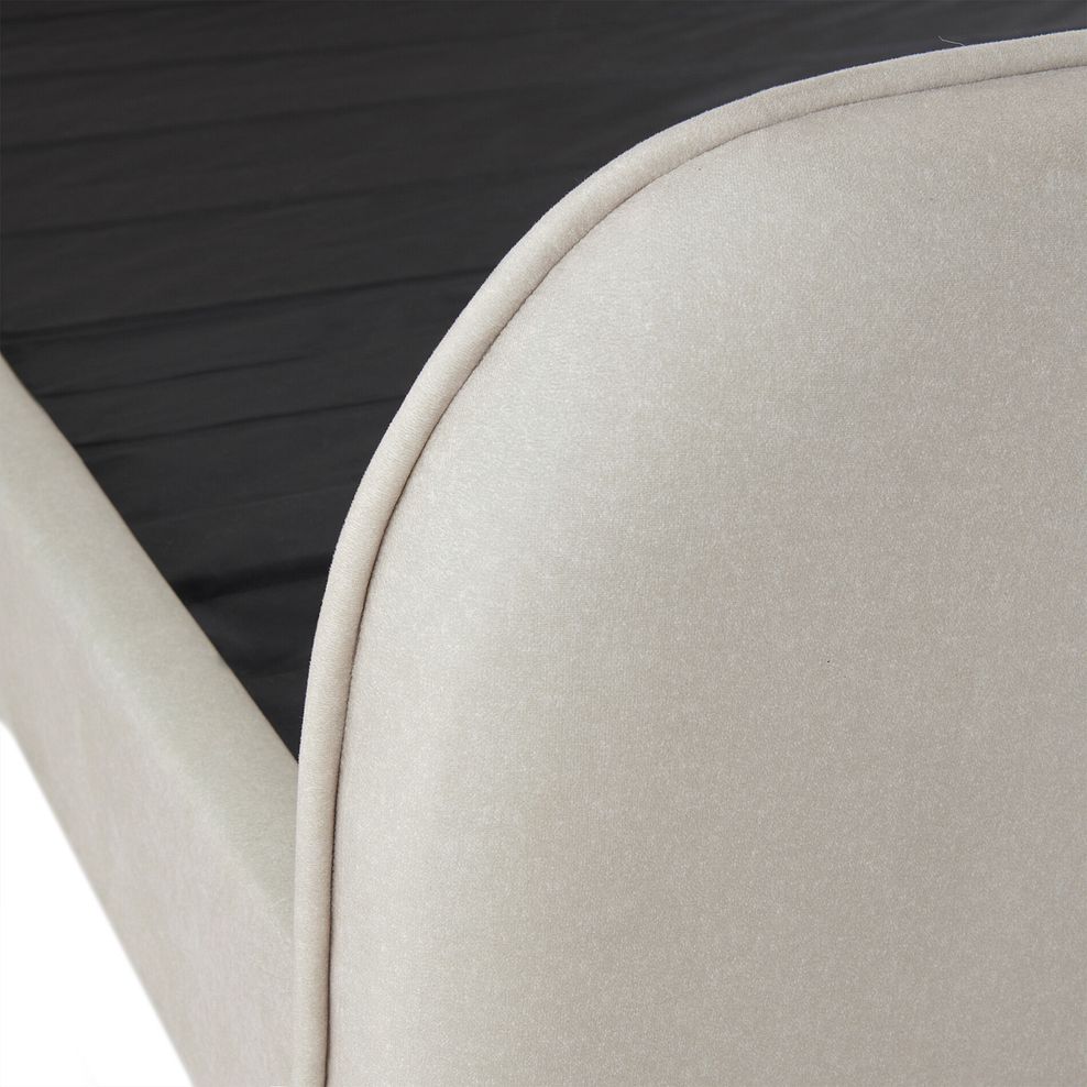 Durham Double Bed in Smooth Stone Fabric 9