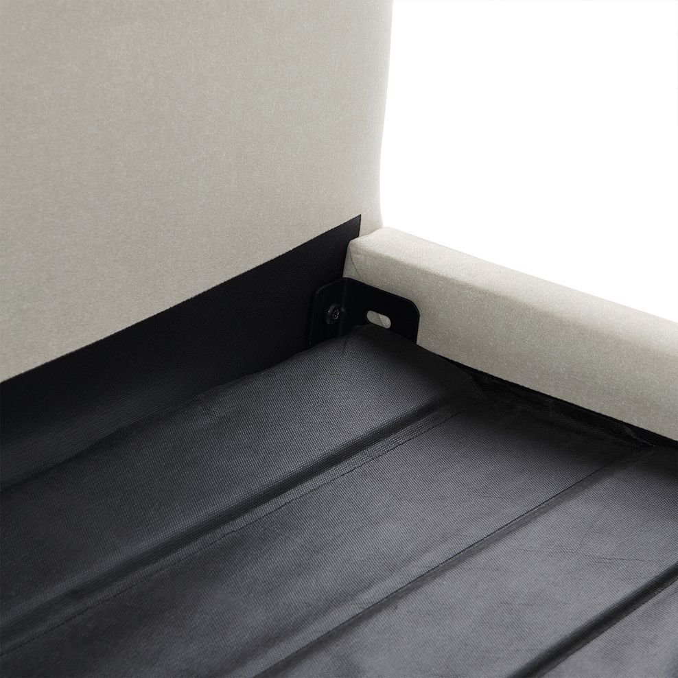 Durham Double Bed in Smooth Stone Fabric 10