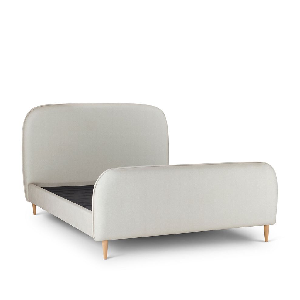 Durham Double Bed in Smooth Stone Fabric 4