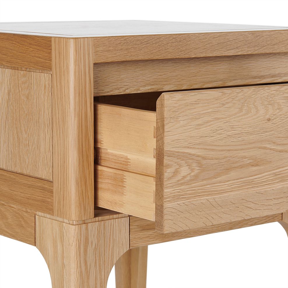 Durham Natural Oak 1 Drawer Bedside Table 8