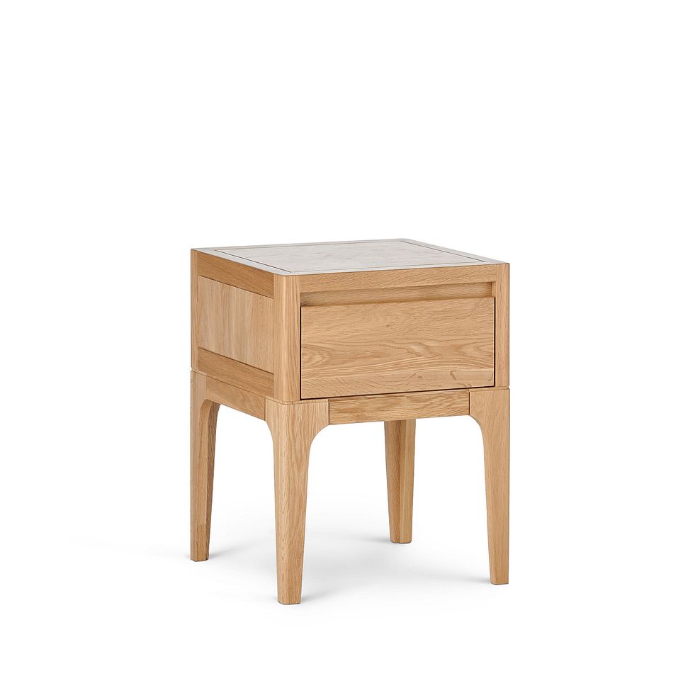 Durham Natural Oak 1 Drawer Bedside Table 4