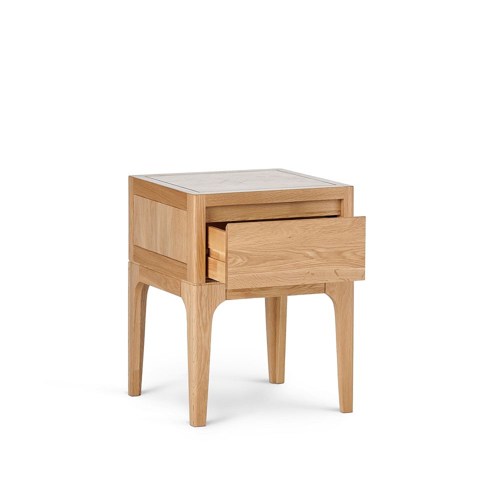 Durham Natural Oak 1 Drawer Bedside Table 5
